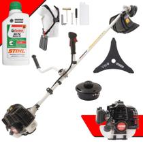 Roçadeira Aparador de Grama Máquina de Cortar Grama Á Gasolina Kawashima KW52-LE 2T 52cc 2,5HP Com Lâmina de Corte e Cabeçote Nylon e Cinto de Sustentação Duplo + ÓLEO STIHL 2T Roçadeira Aparador de Grama Máquina de Cortar Grama Á Gasolina Kawashima KW52-LE 2T 52cc 2,5HP Com Lâmina de Corte e Cabeçote Nylon e Cinto de Sustentação Duplo + ÓLEO STIHL 2T