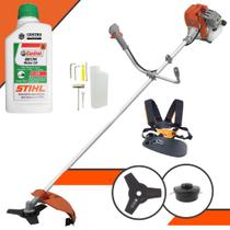 Roçadeira Aparador de Grama Máquina de Cortar Grama Á Gasolina Tekna RL520ACG2 2T 52cc 2HP 13.000RPM Alta Rotação Completa com Lâmina de Corte 3 Pontas + Cabeçote Nylon + ÓLEO CASTROL STIHL 2T 500ML Roçadeira Aparador de Grama Máquina de Cortar Grama Á Gasolina Tekna RL520ACG2 2T 52cc 2HP 13.000RPM Alta Rotação Completa com Lâmina de Corte 3 Pontas + Cabeçote Nylon + ÓLEO CASTROL STIHL 2T 500ML