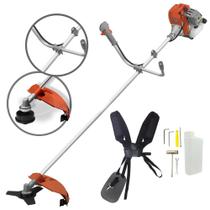 Roçadeira Aparador de Grama Máquina de Cortar Grama Á Gasolina Tekna RL520ACG2 2T 52cc 2HP 13.000RPM Alta Rotação Completa com Lâmina de Corte 3 Pontas + Cabeçote Nylon