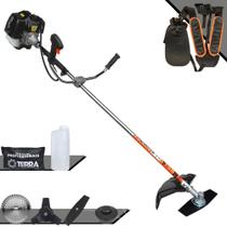 Roçadeira Aparador de Grama Profissional À Gasolina Terra GRH520 52cc 2T 2,5HP 6.500rpm Multifuncional Completa 4 Em 1 Com Carretel de Nylon + Faca 2 Pontas + Faca 3 Pontas + Faca 40 Dentes de Vídea Roçadeira Aparador de Grama Profissional À Gasolina Terra GRH520 52cc 2T 2,5HP 6.500rpm Multifuncional Completa 4 Em 1 Com Carretel de Nylon + Faca 2 Pontas + Faca 3 Pontas + Faca 40 Dentes de Vídea