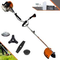 Roçadeira Aparador de Grama Profissional À Gasolina Terra GRHB430 Bipartida 43cc 2T 1,7HP 12.000rpm Multifuncional Completa 4 Em 1 Com Carretel de Nylon + Faca 2 Pontas + Faca 3 Pontas + Escova de Aço Roçadeira Aparador de Grama Profissional À Gasolina Terra GRHB430 Bipartida 43cc 2T 1,7HP 12.000rpm Multifuncional Completa 4 Em 1 Com Carretel de Nylon + Faca 2 Pontas + Faca 3 Pontas + Escova de Aço