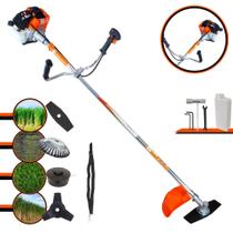Roçadeira Aparador de Grama Profissional À Gasolina Vulcan VR430S 43cc 2T 1,7HP 10.000rpm Multifuncional Completa 4 Em 1 Com Carretel de Nylon + Faca 2 Pontas + Faca 3 Pontas + Escova de Aço Giratória Roçadeira Aparador de Grama Profissional À Gasolina Vulcan VR430S 43cc 2T 1,7HP 10.000rpm Multifuncional Completa 4 Em 1 Com Carretel de Nylon + Faca 2 Pontas + Faca 3 Pontas + Escova de Aço Giratória