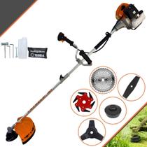 Roçadeira Aparador de Grama Terra GRHB430 Bi-Partido À Gasolina 2T 43cc 1,7HP de Potência 12.000rpm 5 Em 1 Com Carretel + Lâmina Facão + Lâmina 3 Pontas + Lâmina 6 Pontas + Lâmina 40 Dentes de Vídea