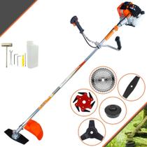 Roçadeira Aparador de Grama Vulcan VR430S À Gasolina 2 Tempos 43cc 1,7HP de Potência 10.000rpm 5 Em 1 Com Carretel de Nylon + Lâmina Facão + Lâmina 3 Pontas + Lâmina 6 Pontas + Lâmina 40 Dentes Vídea Roçadeira Aparador de Grama Vulcan VR430S À Gasolina 2 Tempos 43cc 1,7HP de Potência 10.000rpm 5 Em 1 Com Carretel de Nylon + Lâmina Facão + Lâmina 3 Pontas + Lâmina 6 Pontas + Lâmina 40 Dentes Vídea