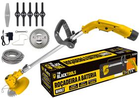 Roçadeira Aparador Grama A Bateria Recarregável 12v 460w 110v/220v Profissional Com Acessórios