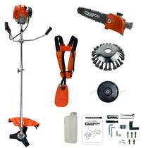 Roçadeira Bipartida 52cc 2,5HP Gasolina com Motopoda, Escova de Aço e Cinto Duplo Almofadado FAK520RB Carbon Fak