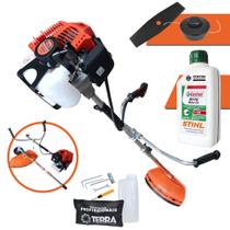 Roçadeira Bipartida Á Gasolina Terra GRHB-430 43cc 1,7HP 12.000rpm Robusta, Potente e de Alta Performance Modelo Completo Com ÓLEO CASTROL STIHL 2 Tempos de 500ml