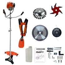 Roçadeira Bipartida Gasolina 52cc 2,5HP com Disco 80 Dentes, Escova de Aço e Lâmina 6 Pontas FAK520RB Carbon Fak