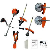 Roçadeira Bipartida Gasolina Profissional 52cc 2,5HP com Discos 80 Dentes e Disco 40 Dentes Carbon Fak