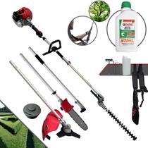 Roçadeira Bipartido Com Extensor Toyama TBC43MT À Gasolina 2T 43cc 1,8HP 9.200rpm Com Carretel Nylon + Faca 3 Pontas e Sabre 10 Polegadas + ÓLEO STIHL Roçadeira Bipartido Com Extensor Toyama TBC43MT À Gasolina 2T 43cc 1,8HP 9.200rpm Com Carretel Nylon + Faca 3 Pontas e Sabre 10 Polegadas + ÓLEO STIHL