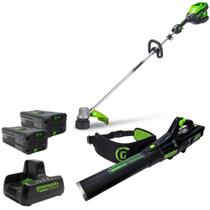 Roçadeira Brushless 82V com Soprador de Folhas 760CFM + 2 Baterias de Lítio 4,0AH e Carregador