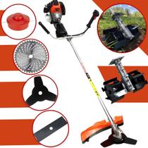 Roçadeira & Capinadeira Importway 3hp 63cc com Enxada Rotativa 9 Estrias + Lamina Videa, Lamina 3p, Faca 2p e Carretel