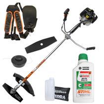 Roçadeira Com ÓLEO STIHL GRH520 Terra 52cc 2,5HP Robusta, Potente e de Alta Performance Ideal Para Manutenção e Limpeza de Rodovias