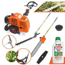 Roçadeira Com ÓLEO STIHL Multifuncional 33cc VRM-330 Vulcan Modelo Completo Com Funções Poda Cerca Viva, Poda Galhos e Roçadeira