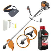 Roçadeira Com ÓLEO TOYAMA RL430P Plus Tekna Á Gasolina 2T 43cc 1,7HP Máquina Lateral de Cortar Grama Completa com Lâmina 3 Pontas + Carretel de Nylon Roçadeira Com ÓLEO TOYAMA RL430P Plus Tekna Á Gasolina 2T 43cc 1,7HP Máquina Lateral de Cortar Grama Completa com Lâmina 3 Pontas + Carretel de Nylon