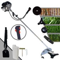 Roçadeira Com Sistema Anti-Vibração Toyama TBC43H À Gasolina 43cc 1,7HP de Potência 12.000rpm Máquina de Corta Grama Robusto Com 5 Opções de Cortes