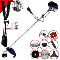Roçadeira Com Sistema Antivibração Toyama RT43LB25A 43cc Alta Rotação Para Todos os Tipos de Trabalho Com Carretel Nylon + Kit de 7 Opções de Cortes