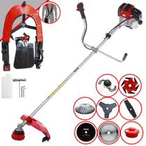 Roçadeira Com Sistema Antivibração Toyama RT52L À Gasolina 2T 52cc 2HP 10.000rpm Profissional Completa Com Carretel de Nylon + 7 Opções de Corte