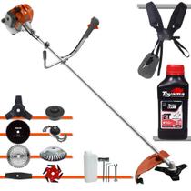 Roçadeira Completa À Gasolina Tekna RL430ACNTK Motor 2 Tempos 43cc 1,7HP Alta Performance Com Carretel Nylon + Kit 7 Opções de Corte + ÓLEO TOYAMA 2T