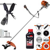 Roçadeira Completa À Gasolina Tekna RL520ACG2 52cc 2HP Alta Rotação Ideal Para Todos os Tipos de Trabalhos Com 8 Opções de Cortes + ÓLEO TOYAMA 2T