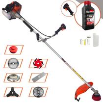 Roçadeira Completa Import Way IWRGM2T5X163 À Gasolina 63cc 3HP Alta Rotação Ideal Para Todos os Tipos de Trabalhos C/ 7 Opções de Cortes + Óleo Toyama