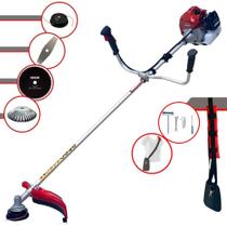 Roçadeira Completa Kawashima BCJ431L À Gasolina 43cc 1,7HP de Alta Rotação e Performance Com 4 Opções de Cortes Carretel de Nylon + Lâmina Facão + Lâmina 80 Dentes + Escova Circular De Aço 38 Cerdas