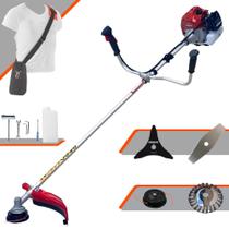 Roçadeira Completa Kawashima BCJ521L À Gasolina 52cc 2,5HP de Alta Rotação e Performance Com 4 Opções de Cortes Carretel de Nylon + Lâmina Facão + Lâmina 3 Pontas + Escova Circular De Aço 24 Cerdas