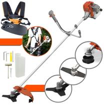 Roçadeira Completa Tekna RL520AC-G2 À Gasolina 2 Tempos 2HP de Potência 52cc 13.000rpm Com Carretel de Nylon + Faca 2 Pontas + Faca 3 Pontas