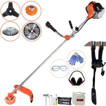 Roçadeira Completa Terra GR520-XP À Gasolina 2T 52cc 2,5HP 6.500rpm Alta Performance Com Carretel de Nylon e Faca 3 Pontas + Faca 40 Dentes Vídea e Escova de Aço Para Pavers, Concreto e Calçadas + EPI Roçadeira Completa Terra GR520-XP À Gasolina 2T 52cc 2,5HP 6.500rpm Alta Performance Com Carretel de Nylon e Faca 3 Pontas + Faca 40 Dentes Vídea e Escova de Aço Para Pavers, Concreto e Calçadas + EPI