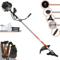 Roçadeira Completa Terra GRH-430 À Gasolina 43cc 1,7HP Alta Rotação e Performance Cortador de Grama Com Carretel de Nylon e Faca 3 Pontas + Faca 2 Pontas, Faca 40 Dentes de Vídea e Faca 80 Dentes Roçadeira Completa Terra GRH-430 À Gasolina 43cc 1,7HP Alta Rotação e Performance Cortador de Grama Com Carretel de Nylon e Faca 3 Pontas + Faca 2 Pontas, Faca 40 Dentes de Vídea e Faca 80 Dentes