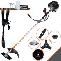 Roçadeira Completa Terra GRH-520 À Gasolina 2T 52cc 2,5HP de Alta Rotação e Performance Com 5 Opções de Cortes Carretel de Nylon + Lâmina Facão + Lâmina 3 Pontas + Lâmina 80 Dentes + Escova de Aço Roçadeira Completa Terra GRH-520 À Gasolina 2T 52cc 2,5HP de Alta Rotação e Performance Com 5 Opções de Cortes Carretel de Nylon + Lâmina Facão + Lâmina 3 Pontas + Lâmina 80 Dentes + Escova de Aço