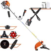 Roçadeira Completa Vulcan VR430-P À Gasolina 43cc 1,7HP de Alta Rotação e Performance Com 5 Opções de Cortes Carretel de Nylon + Lâmina Facão + Lâmina 3 Pontas + Lâmina 6 Pontas + Lâmina 80 Dentes Roçadeira Completa Vulcan VR430-P À Gasolina 43cc 1,7HP de Alta Rotação e Performance Com 5 Opções de Cortes Carretel de Nylon + Lâmina Facão + Lâmina 3 Pontas + Lâmina 6 Pontas + Lâmina 80 Dentes