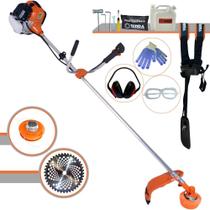 Roçadeira Cortador de Grama À Gasolina Terra GR520-XP 52cc Motor 2 Tempos 2,5HP de Potência 6.500rpm Robusta e de Alta Performance Multifunções Completa Com Carretel Nylon + Faca 40 Dentes Vídea + EPI