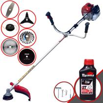 Roçadeira Cortador de Grama Lateral Multifunções À Gasolina BCJ521L Kawashima 52cc 2,5HP de Potência Alta Rotação e Performance Multifuncional Completo Com 6 Opções de Cortes + ÓLEO TOYAMA 2 TEMPOS