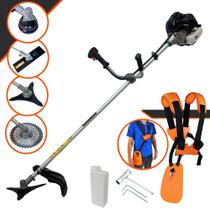Roçadeira Cortador de Grama Multifuncional Anmax CG430B À Gasolina Motor 2T 43cc 1,7HP 12.000rpm Completa Com 4 Opções de Cortes Carretel Nylon, Faca 2 Pontas, Faca 3 Pontas e Faca 40 Dentes Roçadeira Cortador de Grama Multifuncional Anmax CG430B À Gasolina Motor 2T 43cc 1,7HP 12.000rpm Completa Com 4 Opções de Cortes Carretel Nylon, Faca 2 Pontas, Faca 3 Pontas e Faca 40 Dentes