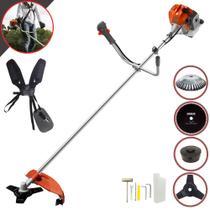 Roçadeira Cortador de Grama RL520ACG2 Tekna À Gasolina 52cc 2HP 13.000rpm Com Carretel + Faca 3 Pontas + Faca 80 Dentes + Escova de Aço 38 Cerdas
