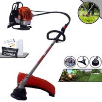 Roçadeira Costal Multifuncional À Gasolina Terra GRC-430 43cc 1,7HP 2T Alta Rotação Com Carretel de Nylon + Faca 40 Dentes de Vídea + Faca 3 Pontas Roçadeira Costal Multifuncional À Gasolina Terra GRC-430 43cc 1,7HP 2T Alta Rotação Com Carretel de Nylon + Faca 40 Dentes de Vídea + Faca 3 Pontas