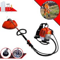 Roçadeira Costal Terra GRC430 À Gasolina Motor 2 Tempos 43cc 1,7HP de Potência Multifuncional Com Cabeçote de Nylon + Lâmina 40 Dentes de Vídea