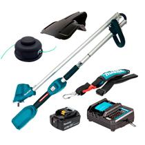 Roçadeira de grama makita dur192lz + bat 5ah + carregador dc18wc