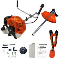 Roçadeira Gasolina Bipartida Profissional 52cc 2,5HP Lâmina 3 Pontas Carretel Nylon Cinto Duplo Almofadado Carbon Fak