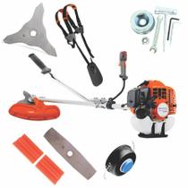 Roçadeira Gasolina Husqvarna 143r-ii 41,5 2,0cv Faca 2 e 3 Pontas Carretel Nylon Rolamentado