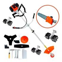 Roçadeira Gasolina Profissional 63cc Com Enxada + Motopoda