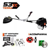 Roçadeira Gasolina Terra 52Cc Cortador De Grama Grh520 Black