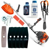 Roçadeira Husqvarna 331R Kit de Lâminas 2 Pontas e Óleo PRO Roçadeira Husqvarna 331R Kit de Lâminas 2 Pontas e Óleo PRO