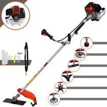 Roçadeira Import Way IWRGM2T5X163 À Gasolina 63cc 3HP Alta Rotação Para Todos os Tipos de Trabalho Com Carretel de Nylon + Kit de 6 Opções de Cortes