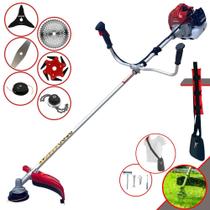Roçadeira Kawashima BCJ431L À Gasolina 43cc 1,7HP Alta Rotação 6 Em 1 Ideal Para Todos os Tipos de Trabalhos + Faca 2 Pontas + Faca 3 Pontas + Faca 6 Pontas + Faca 40 Dentes Vídea + Trimmer e Carretel
