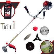 Roçadeira Kawashima BCJ620L 62cc 3HP Alta Rotação 8 Em 1 Com Carretel e Faca 2 Pontas + Kit Faca 3 Pontas, Faca 6 Pontas, Faca 40 Dentes Vídea, Faca 80 Dentes, Trimmer e Escova de Aço + ÓLEO TOYAMA Roçadeira Kawashima BCJ620L 62cc 3HP Alta Rotação 8 Em 1 Com Carretel e Faca 2 Pontas + Kit Faca 3 Pontas, Faca 6 Pontas, Faca 40 Dentes Vídea, Faca 80 Dentes, Trimmer e Escova de Aço + ÓLEO TOYAMA