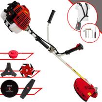 Roçadeira Kawashima KW43-L À Gasolina 2T 43cc 1,7HP 10.000rpm Máquina de Corta Grama Completo 5 Em 1 Com Carretel de Nylon + Lâmina Facão + Lâmina 3 Pontas + Lâmina 6 Pontas + Lâmina 80 Dentes Roçadeira Kawashima KW43-L À Gasolina 2T 43cc 1,7HP 10.000rpm Máquina de Corta Grama Completo 5 Em 1 Com Carretel de Nylon + Lâmina Facão + Lâmina 3 Pontas + Lâmina 6 Pontas + Lâmina 80 Dentes