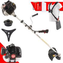 Roçadeira Kawashima KW52-LE À Gasolina 52cc Lateral Com Guidão Acompanha Acessórios Maior Eficiência