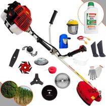 Roçadeira Kawashima KW52L 52cc 10.000rpm 2,5HP Aparador de Grama Completo Com Carretel + Facas 2 Pontas + 3 Pontas + 6 Pontas + 40 Dentes de Vídea + 80 Dentes + Trimmer + Escova + EPI + ÓLEO STIHL Roçadeira Kawashima KW52L 52cc 10.000rpm 2,5HP Aparador de Grama Completo Com Carretel + Facas 2 Pontas + 3 Pontas + 6 Pontas + 40 Dentes de Vídea + 80 Dentes + Trimmer + Escova + EPI + ÓLEO STIHL